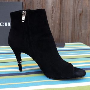 Coach Black Remi Suede Heel